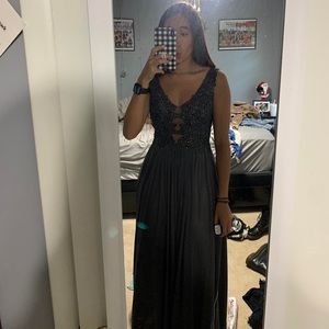 Gray Prom Dress